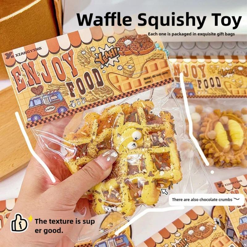 Playful Waffle & Kosher Delight Squishy Toys – Fun Stress Relief & Sensory Play for All Ages!