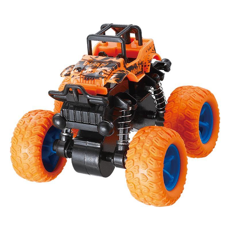 Monster Truck Toy, Off-road Toy Car, 1 2 4 Counts Inertia Stunt Car Pull Back Car Toy for Kids, Rotating Stunt Vehicle, Christmas RC Stunt Car, Fun Gift for Children