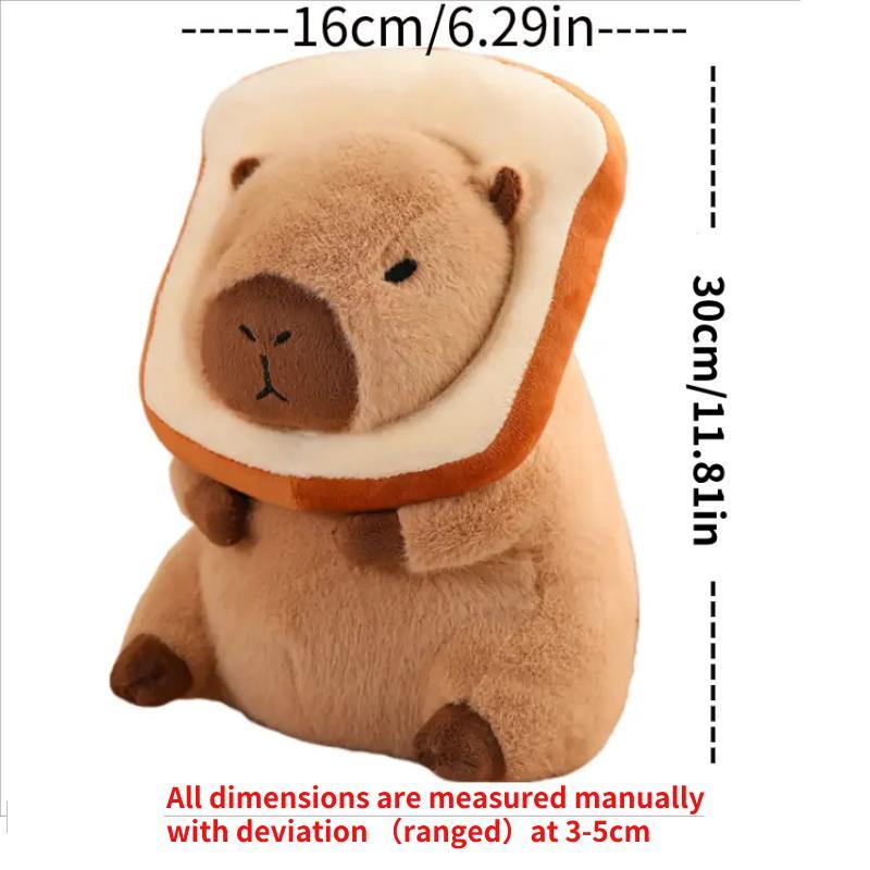 Summer Cartoon Capybara Design Plush Toy, Cute Capybara Stuffed Animal Doll, Super Soft Toast Plushies Handle Flower Plush Toy for Room Decor, Stuffed Animals Decorative Room Accessories, Birthday Gifts, Stuffed Animal