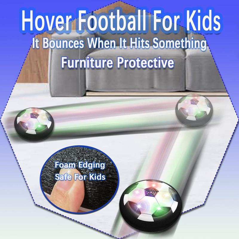 Kids Toys LED Hover Football,Gifts for Boys Girls 3 4 5 6 7 8 12 Year Old Toys,Air Power Soccer Ball Indoor Outdoor Game