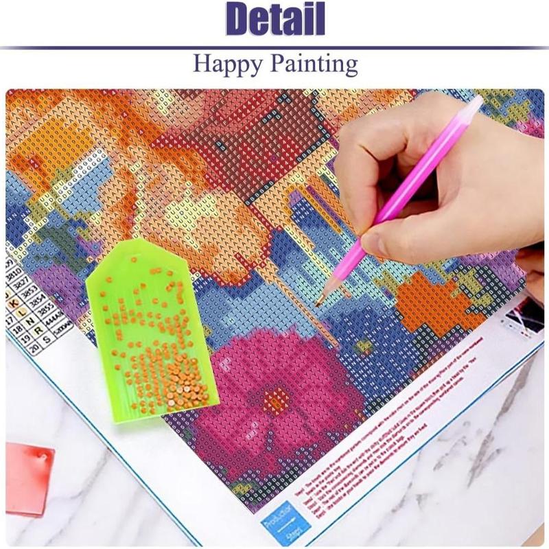 5D Diamond Arts Colorful Painting Kit, Cross & Cave Pattern DIY Diamond Arts Colorful Painting without Frame, Wall Art Decor for Home Living Room Bedroom