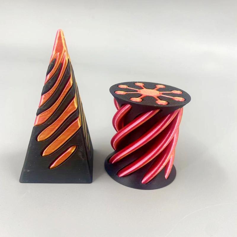 2 Count Impossible Cone, Spiral Cone Toy Printed Spiral Toys Impossible Pyramid Sculpture, Mini Cones Toy for Stress and Anxiety Relaxing