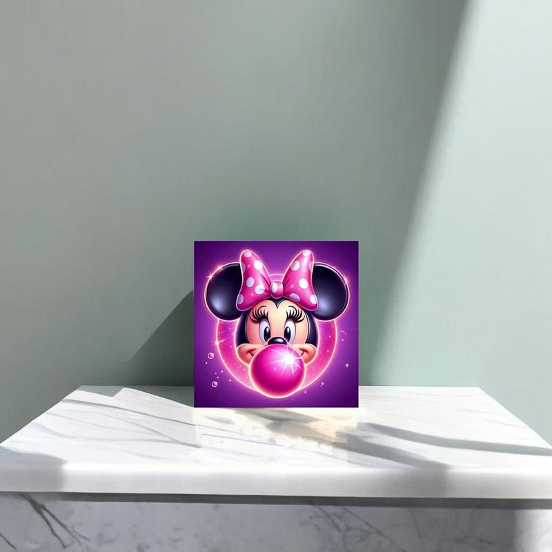 Minie Mouse Pattern DIY Diamond Arts Colorful Painting Kit without Frame, DIY 5D Diamond Arts Colorful Painting Kit, Wall Art Decor for Home