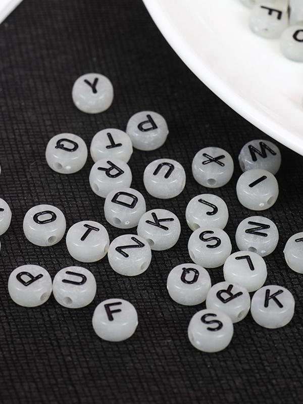 Luminous Letter Beads, Fashionable and Cute Beads for Necklaces, Bracelets, and DIY Accessories, Fashion Accessories for Women & Girls