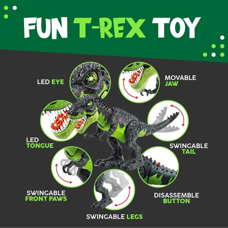 Toysery Tyrannosaurus T-Rex Walking Dinosaur Kids Toy