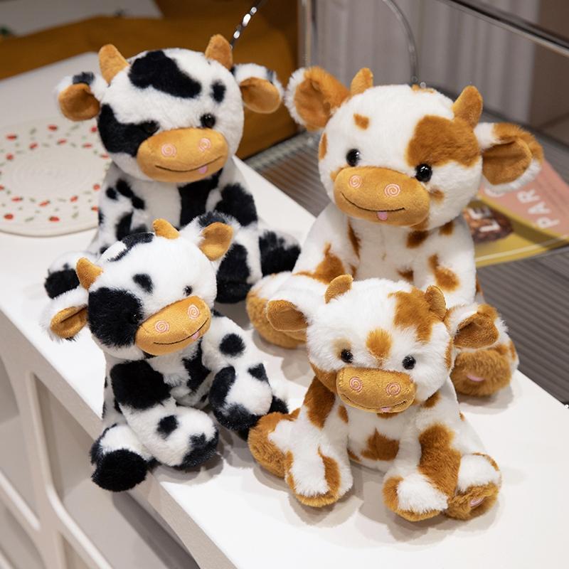 Cute Cow Design Plush Toy, 1 Count Soft & Comfy Animals Stuffed Plush Toys with LED Light, Creative Home Decoration for Gifts