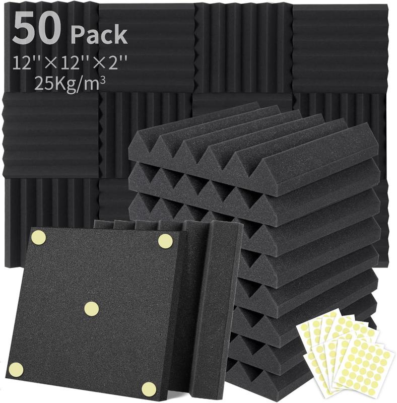 12 24 50 Packs Acoustic Foam Panels 2