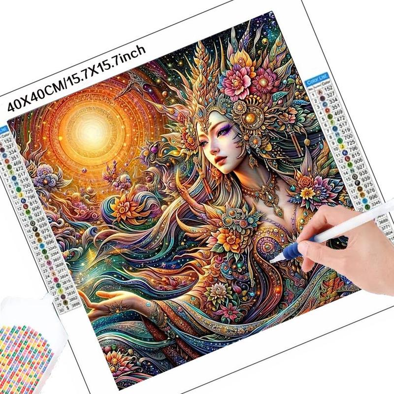 5D DIY Diamond Arts Colorful Painting Kit for Christmas Gift, 1 Set Beautiful Goddess Pattern Diamond Arts Colorful Painting without Frame, Handmade Art Craft for Home Decor