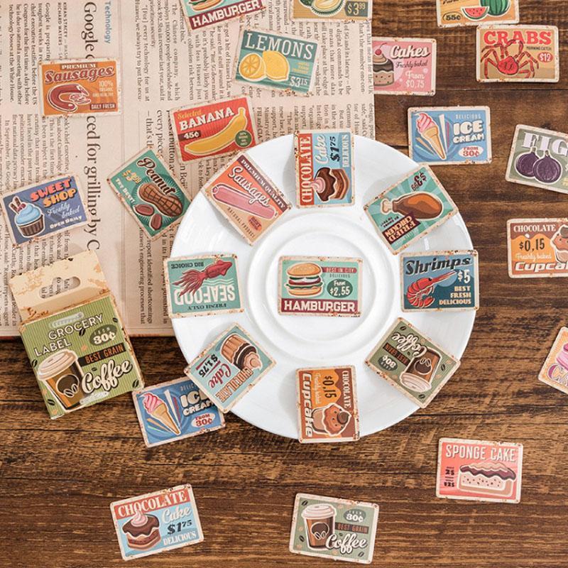 Vintage Labels Scrapbook Journaling Stickers, 2 Boxes Retro Pictorial Scrapbook Stickers for Journaling Book, Nostalgia Memory Artistic Stickers