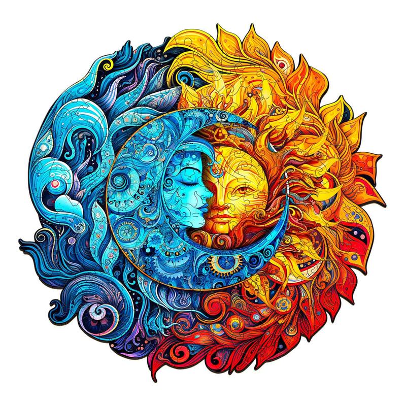 Sun And Moon Wooden Jigsaw Puzzle - Classic & Novelty Toy