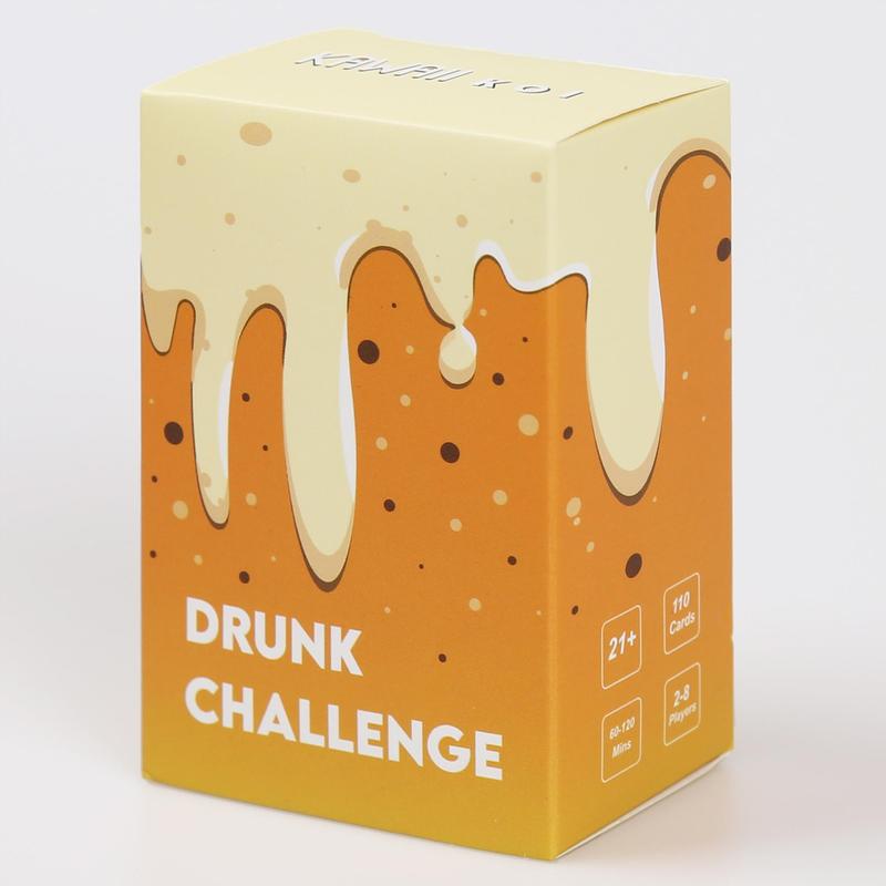 Creative Drink Pattern Drinking Card Game, 1 Box Portable Funny Drinking Challenge Game Card, Party Supplies for Party Night Outdoor Camping Bar Ceremony, Back to School Essentials