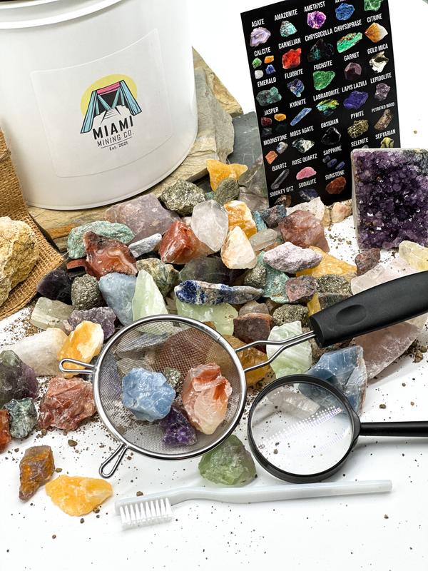 Gem Mining Kit 12 POUNDS of Adventure: Discover Gems and Minerals with our Authentic Mining Kit!