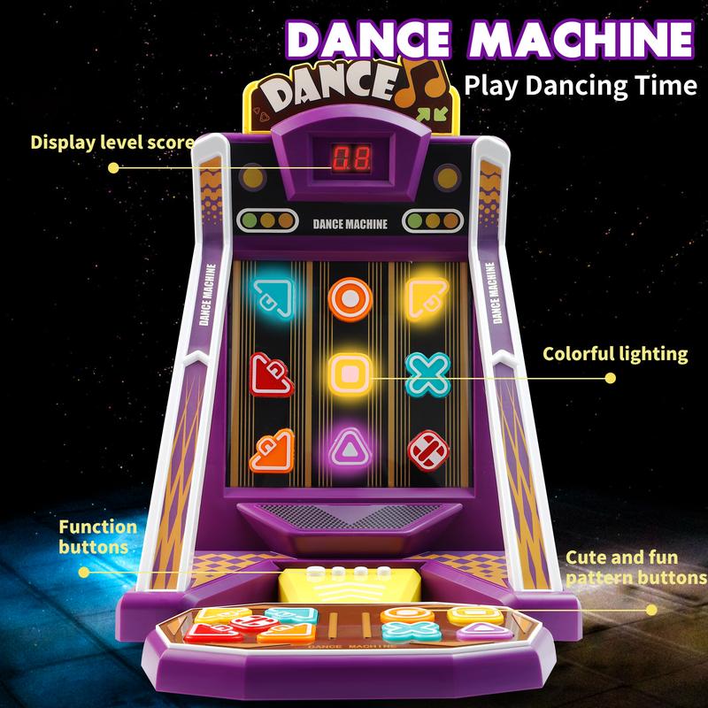 Finger Dance Stress Relief Toys, Mini Arcade Button Game with 2 Modes,Challenge Level Quick Push Game, Color and Shape Recognition Memory Challenge