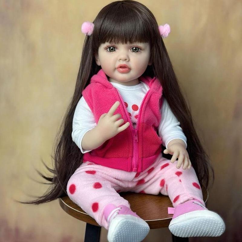 22 Inch Life-like Teenager Girl Doll, Reborn Teenager Doll, Soft Silicone Body Doll, Birthday Gift For Girl, Thanksgiving, Chrismats Gift Set