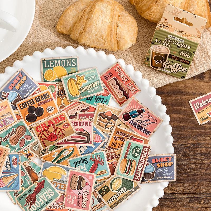 Vintage Labels Scrapbook Journaling Stickers, 2 Boxes Retro Pictorial Scrapbook Stickers for Journaling Book, Nostalgia Memory Artistic Stickers