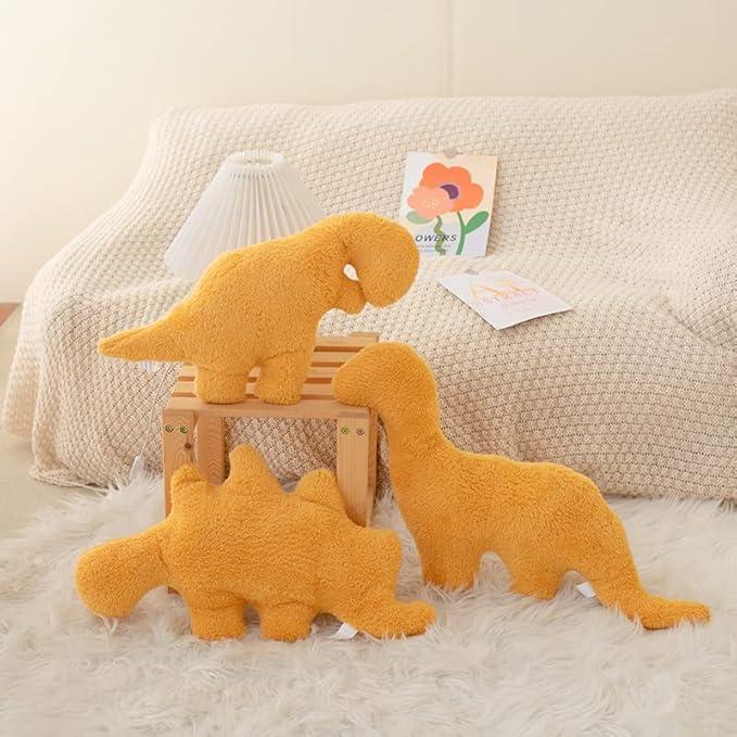 3 Packs Dino Nugget Pillow Plush, 18 inches Dinosaur Chicken Nugget Stuffed Animal Plush Toy, Party Decoration Birthday for Kids Boys Girls