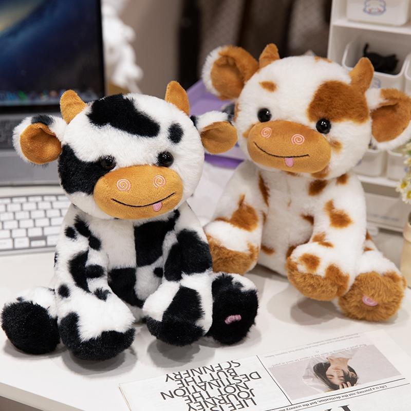 Cute Cow Design Plush Toy, 1 Count Soft & Comfy Animals Stuffed Plush Toys with LED Light, Creative Home Decoration for Gifts