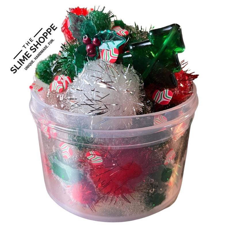 Clear Putty | Christmas Pom Pom | DIY Party Kit 6oz