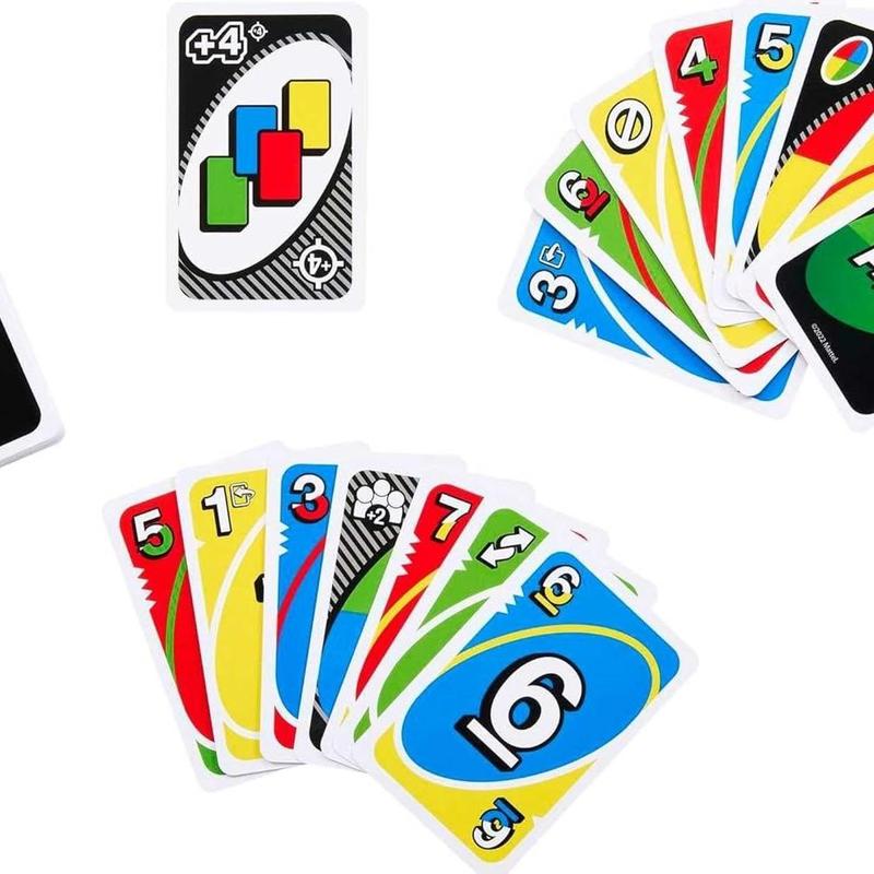 UNO Flex Card Game for Family Night Where Cards Change Color When Flexed in Collectible Tin Box