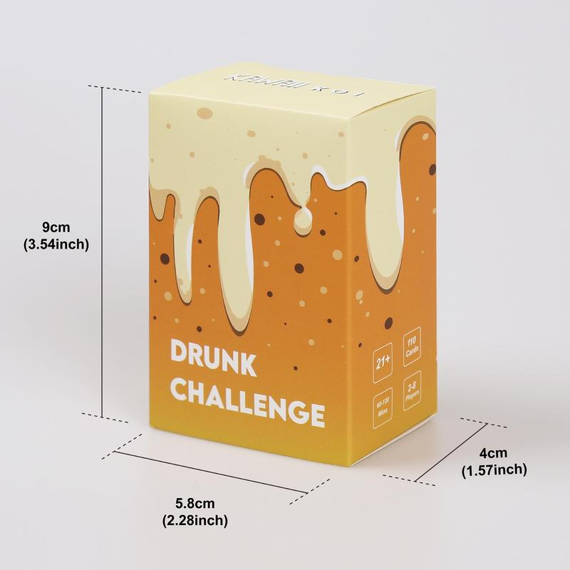 Creative Drink Pattern Drinking Card Game, 1 Box Portable Funny Drinking Challenge Game Card, Party Supplies for Party Night Outdoor Camping Bar Ceremony, Back to School Essentials