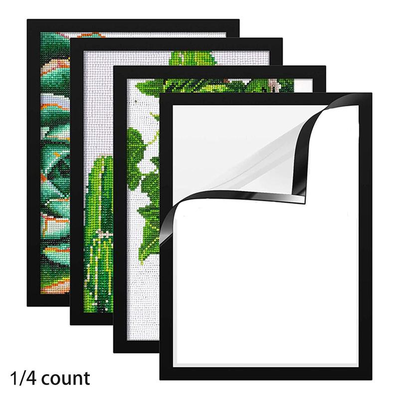 Magnetic Diamond Painting Frame, Self Adhesive Frames for Diamond Art Painting Pictures, Canvas Room Wall Window Door Decorations Accessories