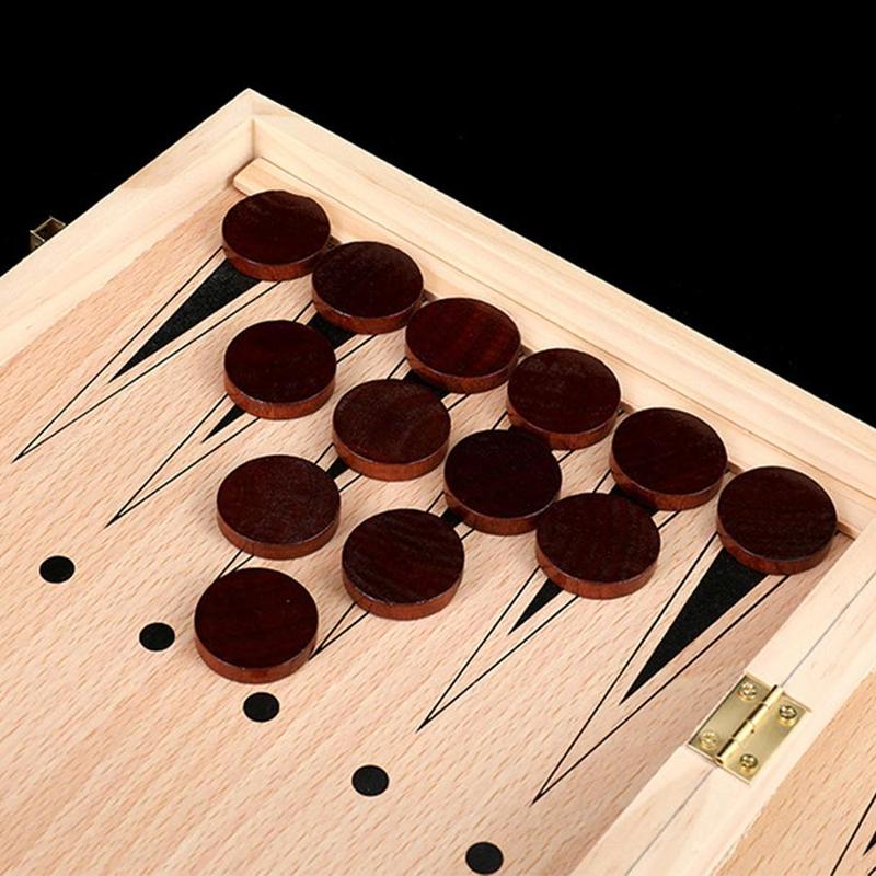 Wooden Chess Board Game, 1 Box 3 in 1 Chess Board Game, International Chess, Western Chess, Double Land Chess, Leisure & Outdoor Recreation Equipment