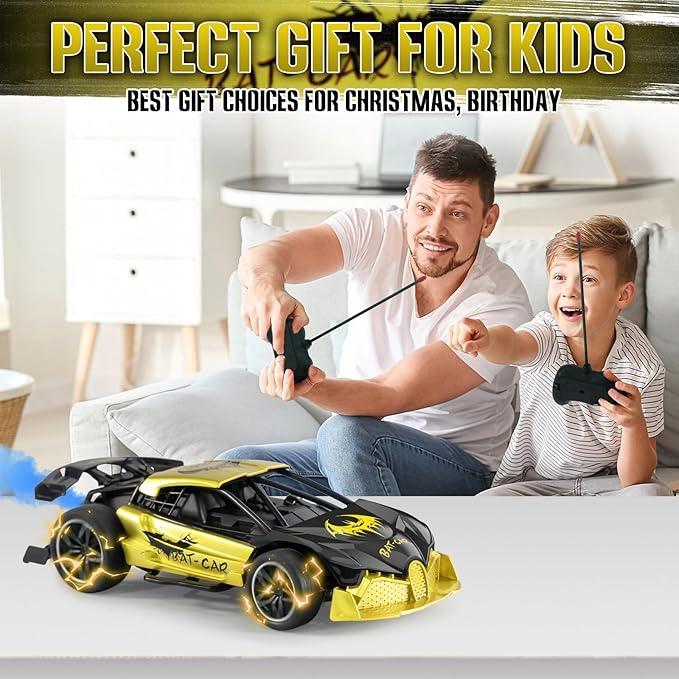 Carox 2024 Cool Mini RC Car: 1:24 accurate scale,rechargeable battery. Gorgeous lights, dream spray,best gift for boys girls on Christmas and birthday