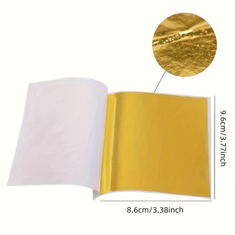 Gold Foil Paper, 500pcs set DIY Decorative Foil Paper, DIY Decorative Supplies for Scrapbooking, Crafts, Gifts Wrapping