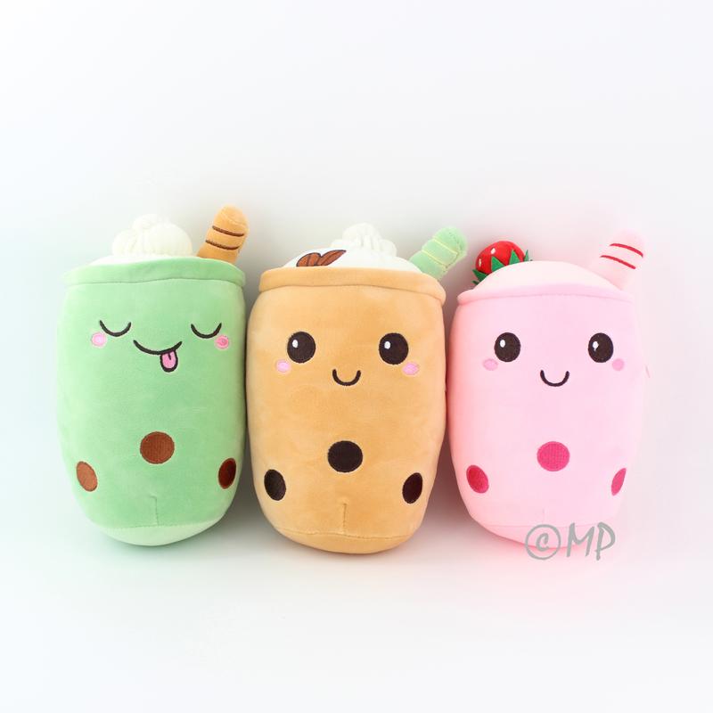 Boba Plush Whip Cream Bubble Milk Tea Cup Stuffed Animals