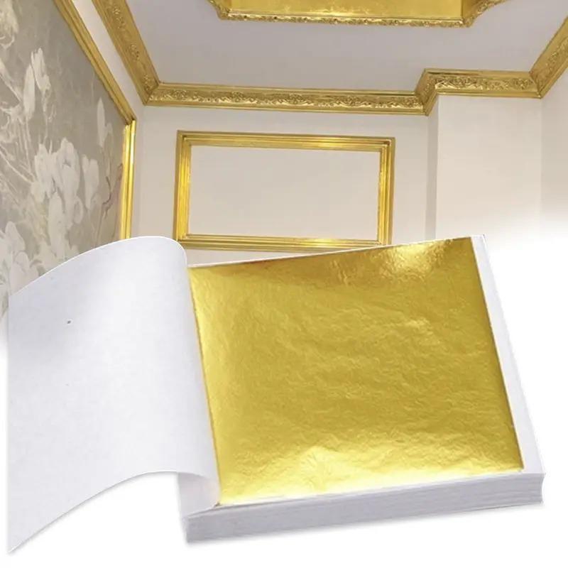 Gold Foil Paper, 500pcs set DIY Decorative Foil Paper, DIY Decorative Supplies for Scrapbooking, Crafts, Gifts Wrapping