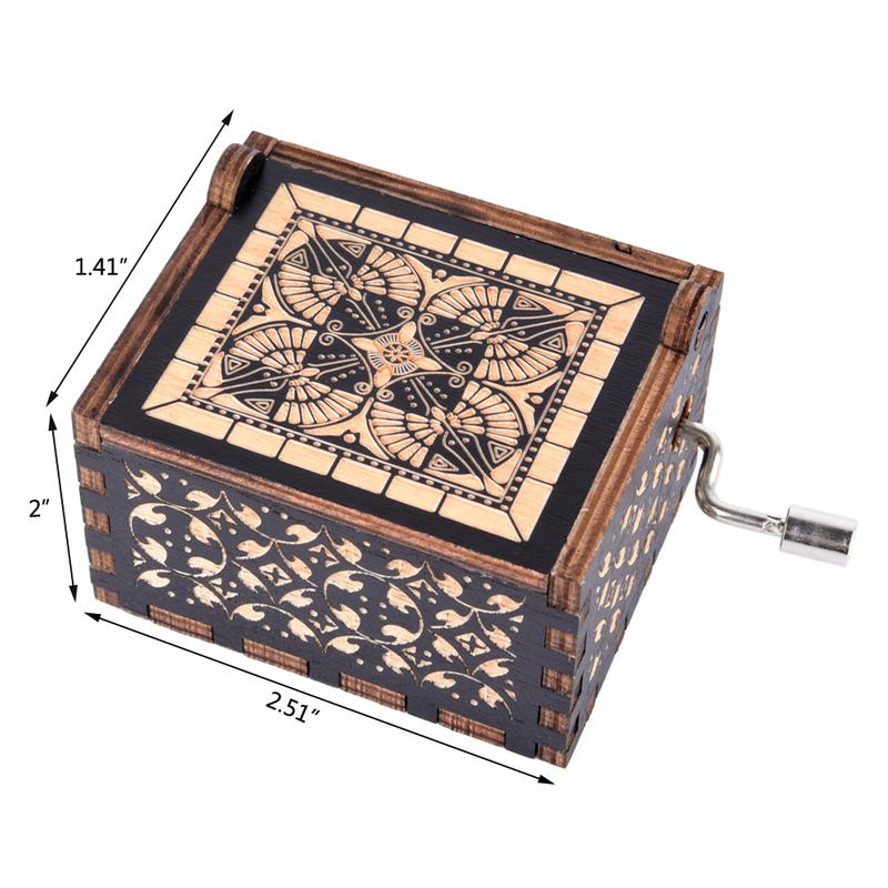 You are My Sunshine Wooden Music Boxes Laser Engraved Hand Crank Classical Wood Sunshine Musical Box Gifts for Birthday Christmas Valentine's Day tonie figur