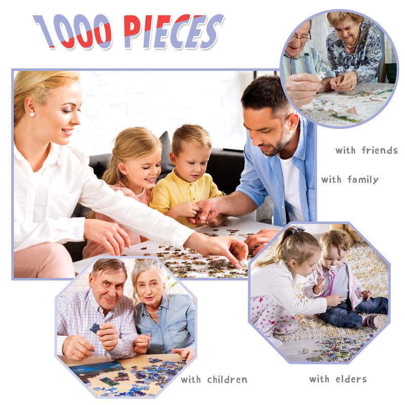 Huadada jigsaw Puzzles for Adults, 1000 pieces of home décor creative gifts, adults and children, family interactive games, parents, grandparents brainstorming Buy 2 get 1 free