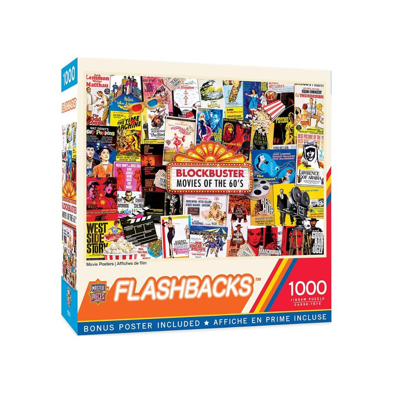 MasterPieces - Flashbacks - Movie Posters 1000 Piece Jigsaw Puzzle