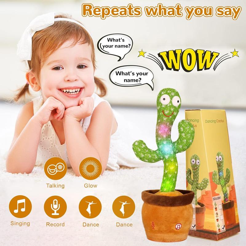 Talking Cactus Toy booo Dancing Cactus Toy,Talking Repeat Singing Sunny Cactus Toy