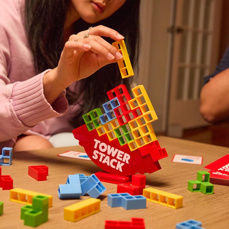 Tower Stack - Head to Head Stacking Challenge, Games for Kids 8-12, Family Games for Kids and Adults by Relatable