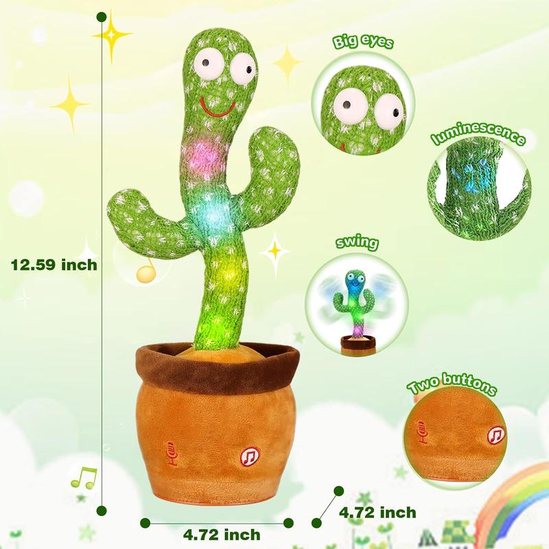 Talking Cactus Toy booo Dancing Cactus Toy,Talking Repeat Singing Sunny Cactus Toy