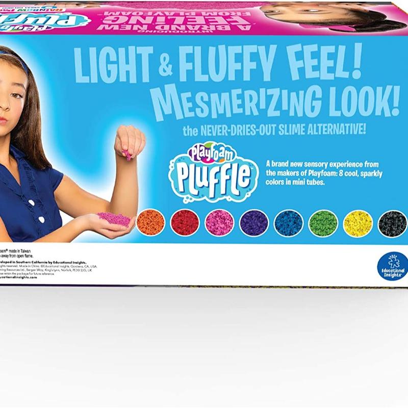 Educational Insights Playfoam Pluffle for Sensory Bins with 8 Colors, Set of 8, Ages 3+