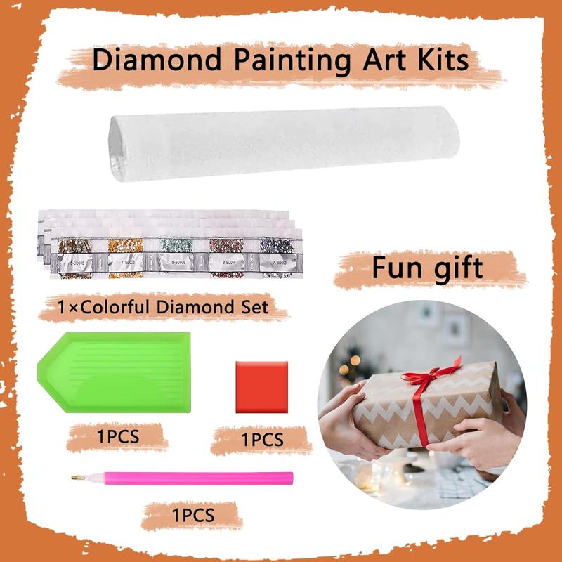 Cross Pattern DIY Diamond Arts Painting Kit without Frame, 1 Count 5D Diamond Cross Arts Painting Kit, DIY Decor Painting for Bedroom Living Room