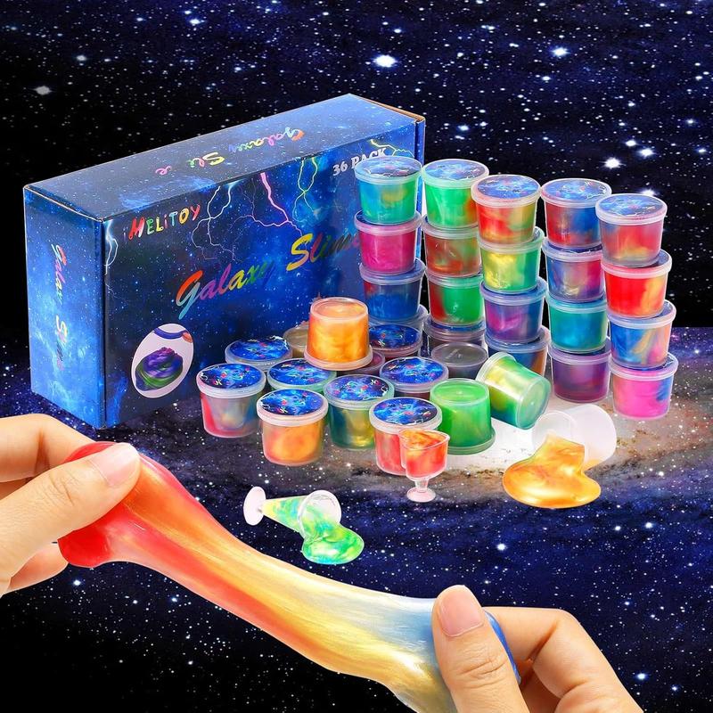 [BLACK FRIDAY OFF 50%] Galaxy Slime Kit for Girls Boys, 36 Pack Mini Slime Party Favors for Childs, Pretty Stretchy & Non-Sticky Slime Pack, Valentine Party Favors for Kids Goodie Bag Stuffers