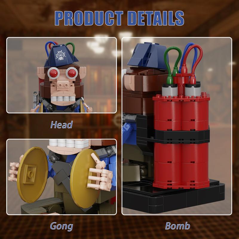 2024 Best Video Game Bomb Monkey Building Blocks Set, Perfect Halloween & Christmas Toys and Gifts for Fans and Kids (459 pcs)