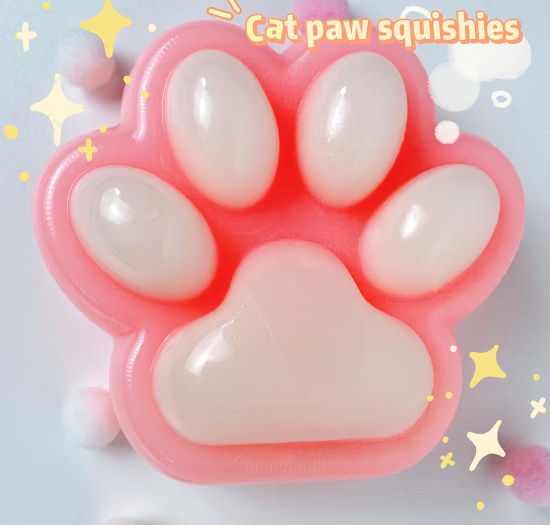 Desktop Relieve Gadgets Stress Relief Toys Cat Paws Taba Squishy Cute Unique Gift for Kids and Adults  Squeeze Toys Slow -Rebound Toy, Hamster Cat Claw Pinch Toys fushigi ball  movietoys juguetes de