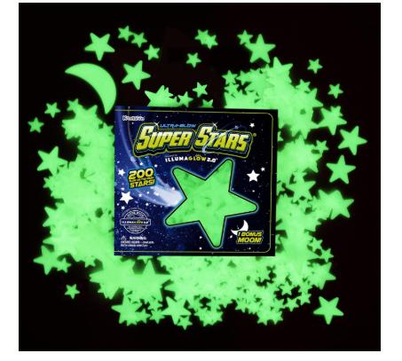 Stocking Stuffers for Kids - Glow in The Dark Stars for Ceiling - Includes Installation Putty, Bonus Moon and Star Constellation Guide, Only Glow Stars Powered by Illumaglow2.0