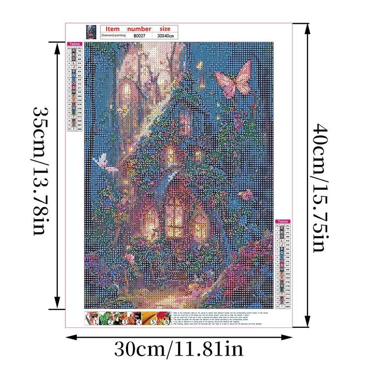 Butterfly & Flower Pattern DIY Diamond Arts Colorful Painting Kit without Frame, DIY 5D Diamond Arts Colorful Painting Kit, Wall Art Decor for Home