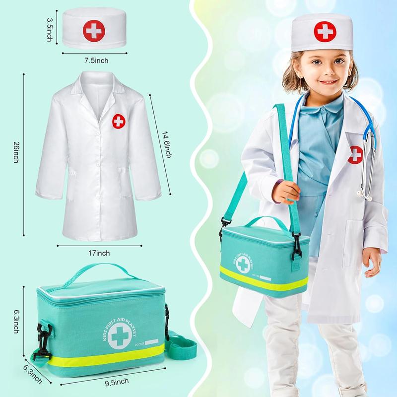 Doctor Kit for Kids – 34 Pcs Pretend Play Set for Toddlers 3-5 with Stethoscope, Medical Bag & Accessories | Fun Role Play Toy for Boys & Girls