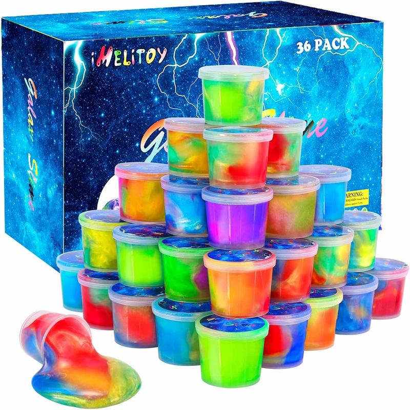 [BLACK FRIDAY OFF 50%] Galaxy Slime Kit for Girls Boys, 36 Pack Mini Slime Party Favors for Childs, Pretty Stretchy & Non-Sticky Slime Pack, Valentine Party Favors for Kids Goodie Bag Stuffers