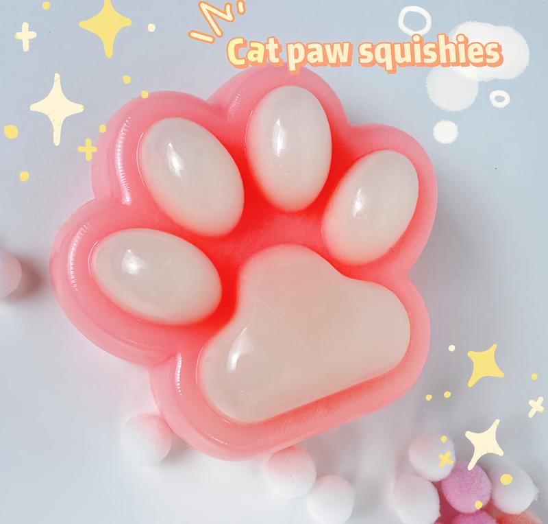 Desktop Relieve Gadgets Stress Relief Toys Cat Paws Taba Squishy Cute Unique Gift for Kids and Adults  Squeeze Toys Slow -Rebound Toy, Hamster Cat Claw Pinch Toys fushigi ball  movietoys juguetes de