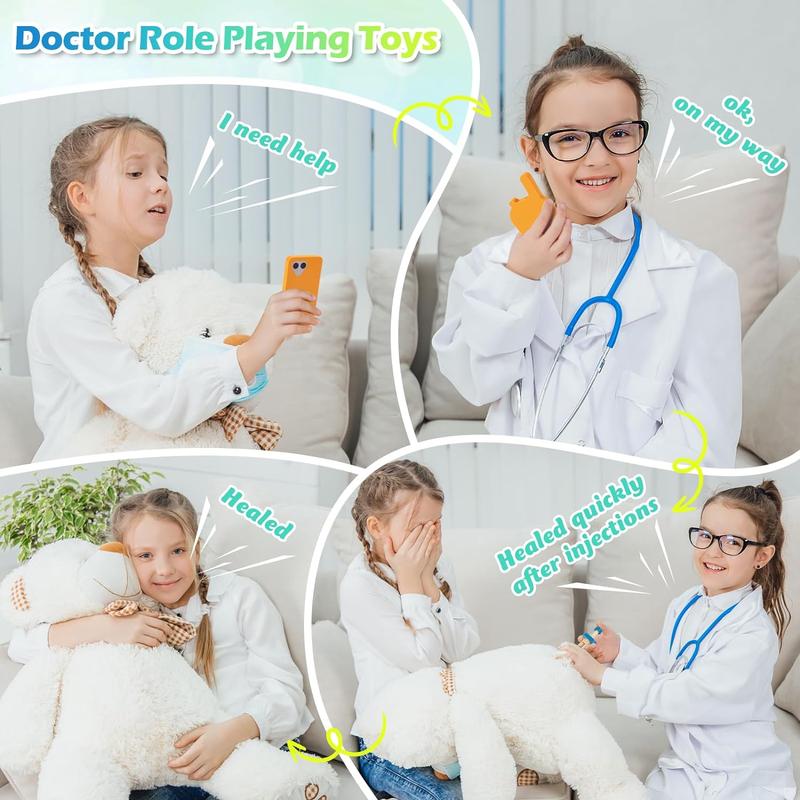 Doctor Kit for Kids – 34 Pcs Pretend Play Set for Toddlers 3-5 with Stethoscope, Medical Bag & Accessories | Fun Role Play Toy for Boys & Girls