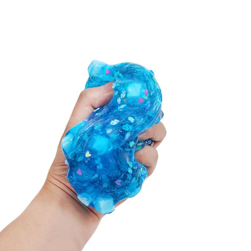 Jelly Cube Clear Blue Highly Sensory Slime, Party Favors for Kids, Novelty and Gag Toys for Girls and Boys, Christmas Stocking Stuffers