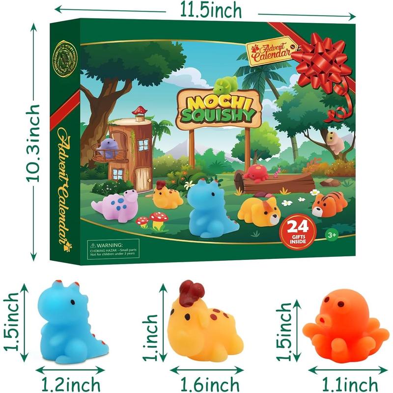 Christmas Advent Calendar 2024 for , 24 Days of Mochi Squishy Assorted  Toys Countdown Calendar, Xmas Stocking Stuffers Gifts for Boys Girls