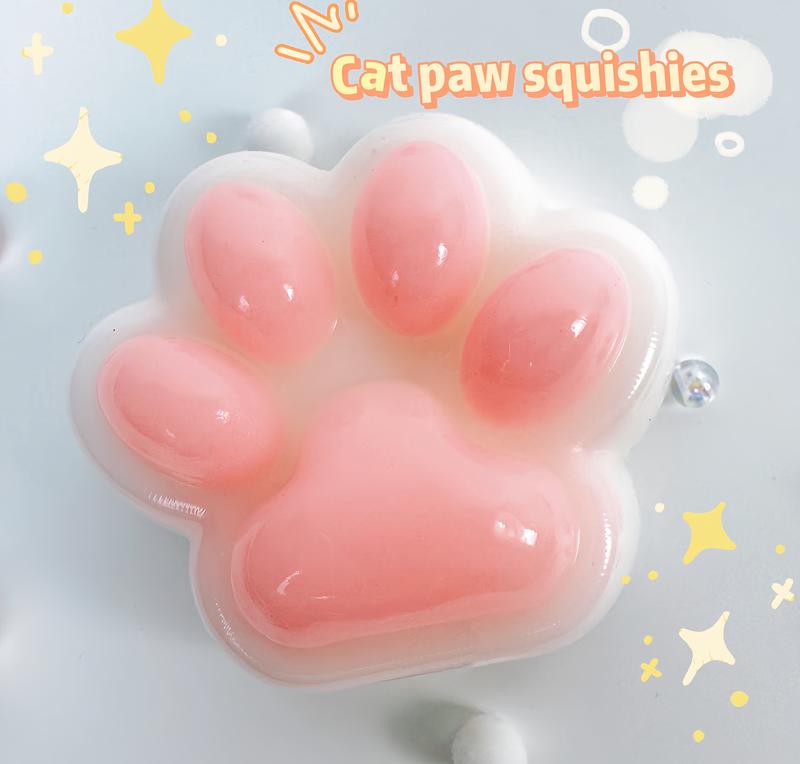 Desktop Relieve Gadgets Stress Relief Toys Cat Paws Taba Squishy Cute Unique Gift for Kids and Adults  Squeeze Toys Slow -Rebound Toy, Hamster Cat Claw Pinch Toys fushigi ball  movietoys juguetes de